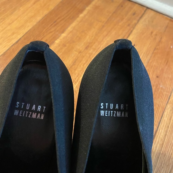 Stuart Weitzman black suede platform booties size 7 - Picture 5 of 7